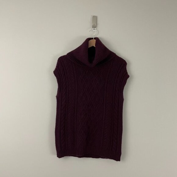 Ralph Lauren Black Label Cable Knit Cashmere Turtleneck Sweater Size Small - Picture 1 of 6
